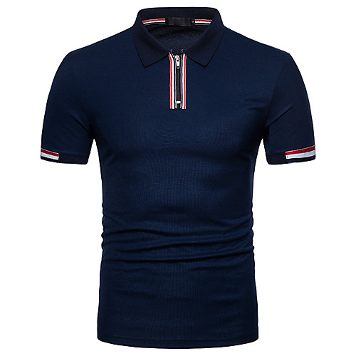 

Men's Golf Shirt Solid Colored Basic Short Sleeve Daily Tops Active Shirt Collar White Black Light gray / Summer / Work