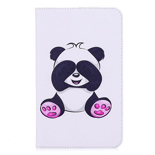 

Phone Case For Samsung Galaxy Full Body Case Tab A 8.0 (2017) Wallet Card Holder with Stand Panda Hard PU Leather