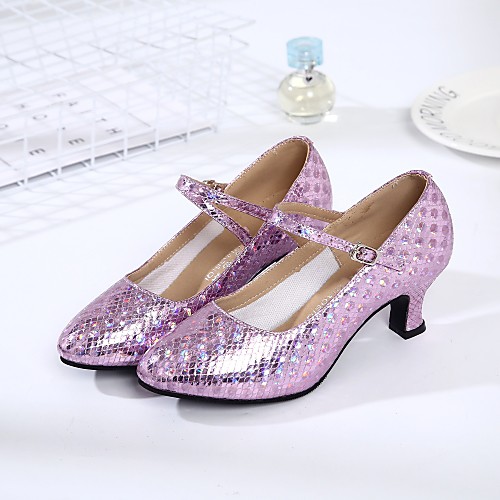 

Women's Modern Shoes Heel Customized Heel Purple Gold Silver Toggle Clasp Adults'