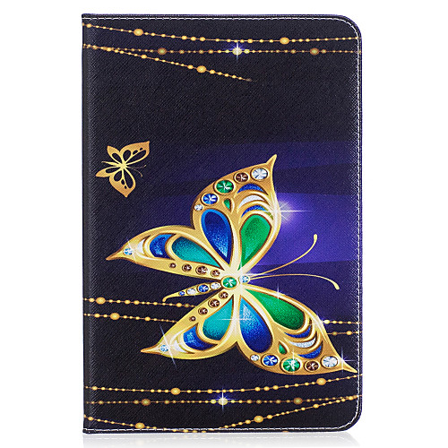 

Phone Case For Samsung Galaxy Full Body Case Tab A 8.0 Wallet Card Holder with Stand Butterfly Hard PU Leather