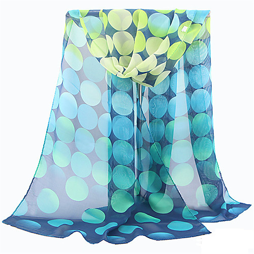 

Women's Polyester Rectangle Scarf - Polka Dot Mesh / Cute
