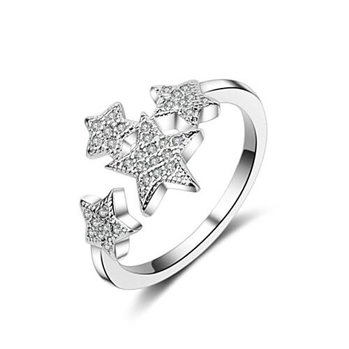 

Open Cuff Ring Silver Copper Star Ladies Simple Korean Adjustable / Women's