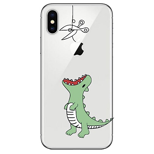 

Кейс для Назначение Apple iPhone X / iPhone 8 Прозрачный / С узором Кейс на заднюю панель Животное Мягкий ТПУ для iPhone X / iPhone 8 Pluss / iPhone 8