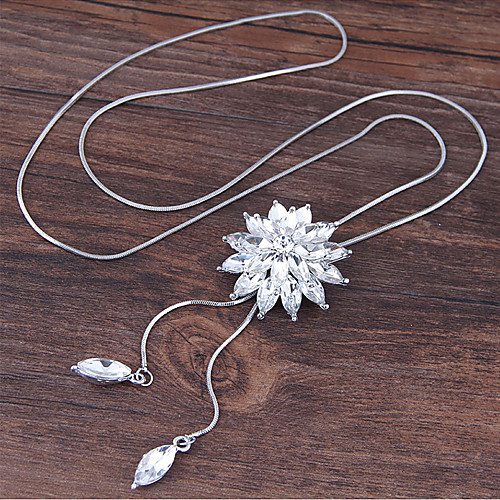 

Women's Pendant Necklace Flower European Sweet Fashion Alloy White Blue 70 cm Necklace Jewelry For Party