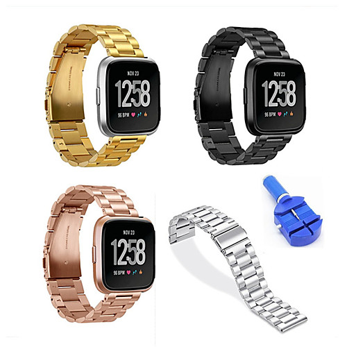 

Watch Band for Fitbit Versa Fitbit Butterfly Buckle Stainless Steel Wrist Strap