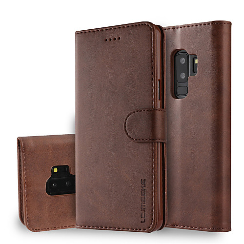 

Case For Samsung Galaxy S9 / S9 Plus / S8 Plus Wallet / Card Holder / with Stand Full Body Cases Solid Colored Hard PU Leather