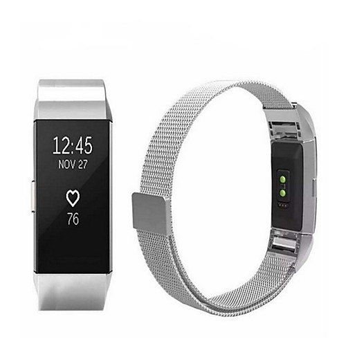 

Smart Watch Band for Fitbit 1 pcs Sport Band Milanese Loop Stainless Steel Replacement Wrist Strap for Fitbit Charge 2 20mm