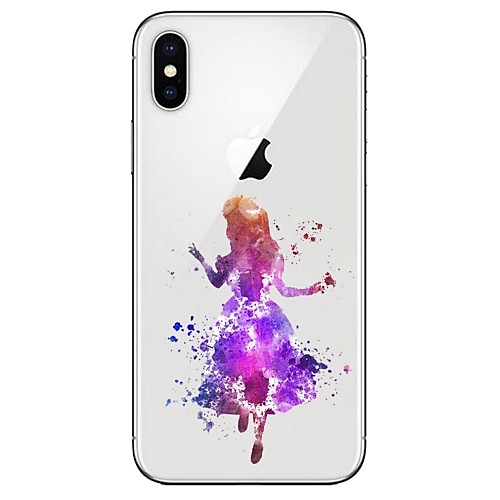 

Case For Apple iPhone X / iPhone 8 Plus / iPhone 8 Transparent / Pattern Back Cover Sexy Lady Soft TPU