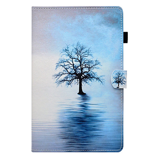 

Phone Case For Samsung Galaxy Full Body Case Tab E 9.6 Tab E 8.0 Tab A 9.7 Tab A 8.0 Tab A 10.1 (2016) Card Holder with Stand Flip Tree Hard PU Leather