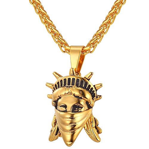 

Pendant Necklace Foxtail chain franco chain Fashion Stainless Steel Silver Gold 55 cm Necklace Jewelry For Daily