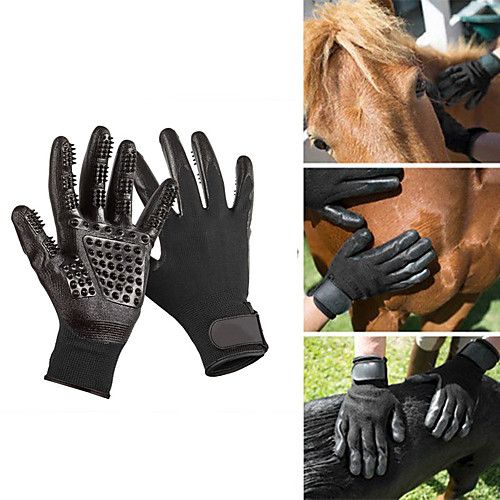

Dog Cat Pets Horse Brushes Shower & Bath Accessories Plastic Comb Baths Massage Pet Grooming Supplies Black