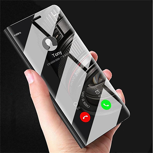 

Phone Case For Samsung Galaxy Full Body Case Flip J7 J5 J3 J2 PRO 2018 with Stand Mirror Flip Solid Color Hard PC
