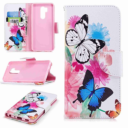 

Case For LG LG V30 / LG V20 / LG Q6 Wallet / Card Holder / with Stand Full Body Cases Butterfly Hard PU Leather / LG G6