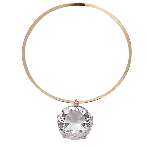 

Women's Choker Necklace Ladies Simple Glass Metal Alloy Gold Silver 41 cm Necklace Jewelry For Daily Ceremony