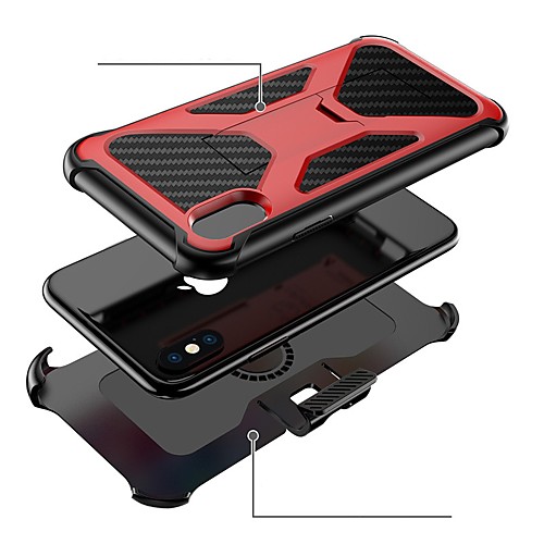 

Case For Apple iPhone X / iPhone 8 Plus / iPhone 8 Shockproof / with Stand Full Body Cases Armor Hard PC