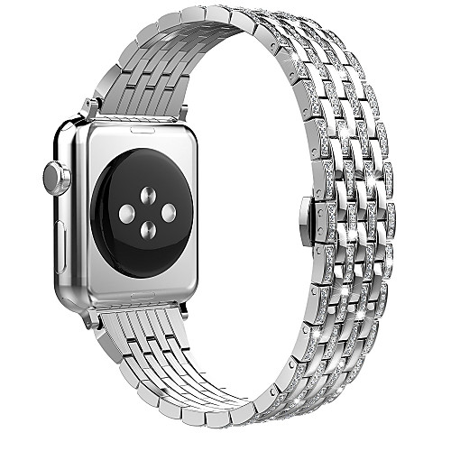 

Smart Watch Band for Apple iWatch 1 pcs Butterfly Buckle Stainless Steel Replacement Wrist Strap for Apple Watch Series SE / 6/5/4/3/2/1 38mm 40mm 42mm 44mm