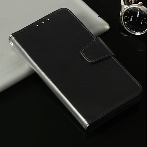 

Phone Case For Samsung Galaxy Full Body Case Leather Flip S9 S9 Plus S8 Plus S8 S7 edge S7 S6 edge S6 S5 S4 Card Holder with Stand Flip Solid Color Hard PU Leather