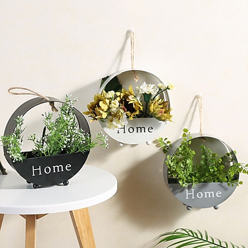 

Silk Simple Style Circle Wall Flower Circle 0 / Single Vase