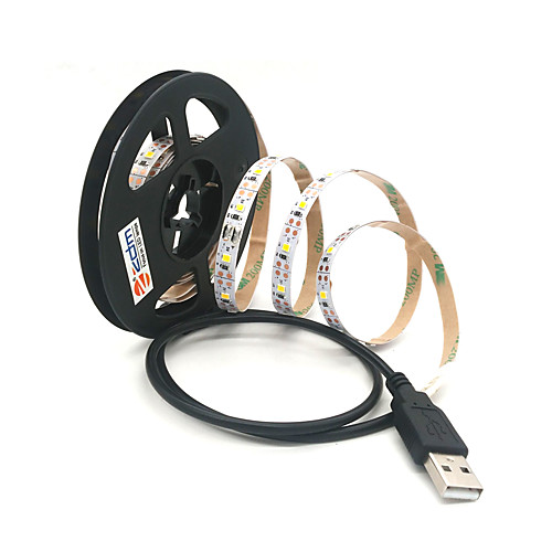 

2m LED Light Strips Flexible Tiktok Lights 300 LEDs SMD 2835 8mm Warm White Cold White Cuttable USB Linkable USB Powered 1pc Self-adhesive