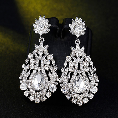 

Women's Drop Earrings Flower Simple European Fashion Earrings Jewelry Silver For Wedding Daily