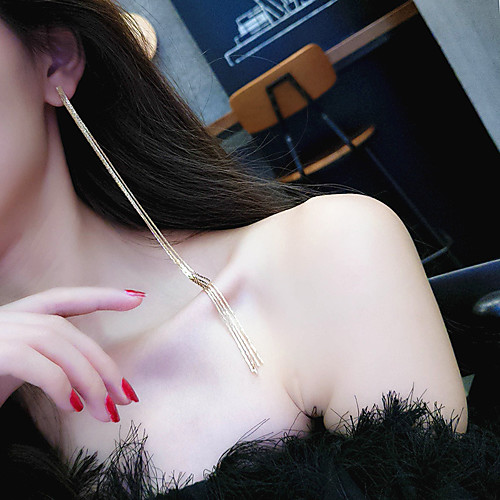 

Drop Earrings Dangle Earrings Hanging Earrings Long Ladies Tassel Fashion European Earrings Jewelry Silver / Gold For Party Daily