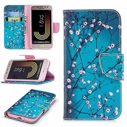 

Case For Samsung Galaxy J7 (2017) / J7 (2016) / J7 Wallet / Card Holder / with Stand Full Body Cases Flower Hard PU Leather