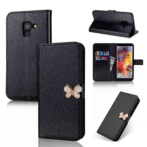 

Case For Samsung Galaxy A5(2018) / A3(2017) / A5(2017) Wallet / Card Holder / Flip Full Body Cases Butterfly Hard PU Leather