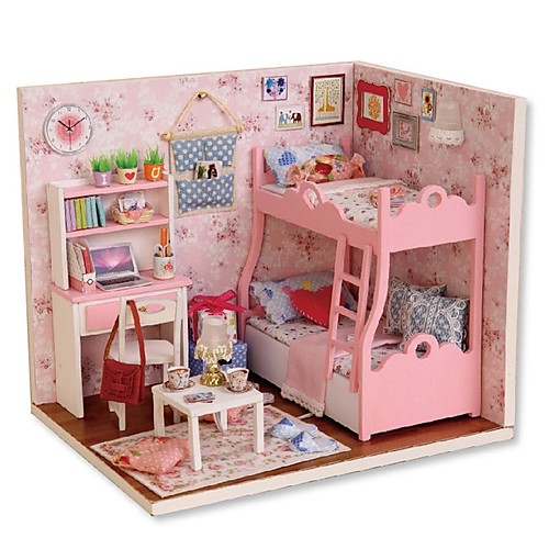 

Dollhouse Building Kit Miniature Room Accessories Creative DIY Exquisite Mini Furniture House Wooden Romantic Kid's Boys' Girls' Toy Gift