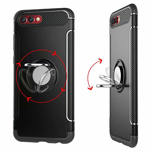 

Case For Huawei Honor 9 / Huawei Honor 9 Lite / Honor 8 Ring Holder Back Cover Solid Colored Hard PC