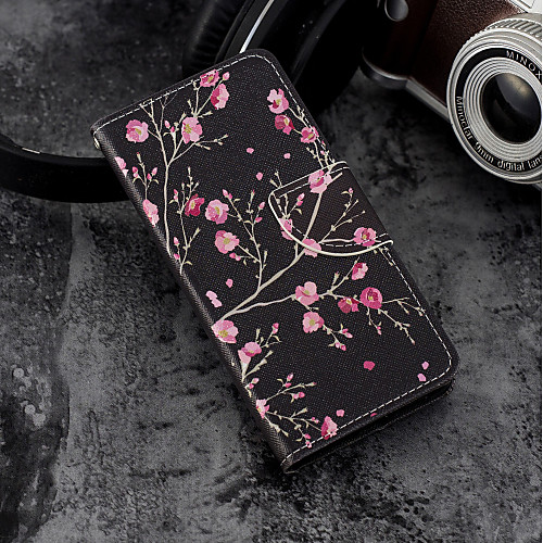 

Case For Huawei Huawei P20 / Huawei P20 lite / P10 Lite Wallet / Card Holder / with Stand Full Body Cases Flower Hard PU Leather