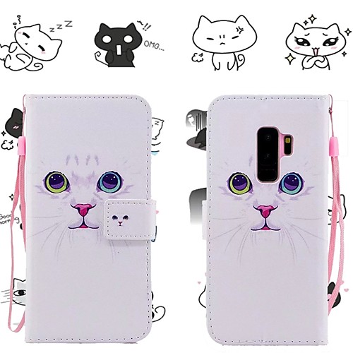 

Phone Case For Samsung Galaxy Full Body Case Leather Wallet Card S9 S9 Plus Wallet Card Holder Flip Hard PU Leather