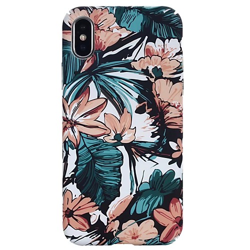 

Case For Apple iPhone X / iPhone 8 Plus / iPhone 8 Glow in the Dark / Embossed / Pattern Back Cover Flower Hard PC