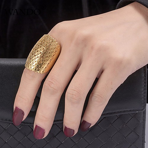 

Women Statement Ring Geometrical Gold Gold Plated Ladies Fashion Dubai 7 8 9 / Women's