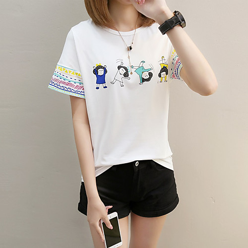 

Women's T shirt Solid Colored Tassel Fringe Short Sleeve Beach Tops Cotton Vintage White Light Green