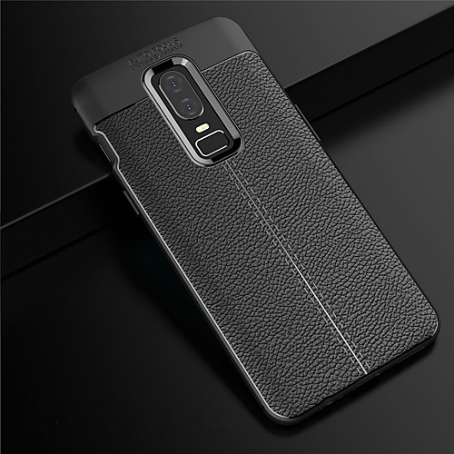 

Case For OnePlus OnePlus 6 Embossed Back Cover Solid Colored Soft TPU