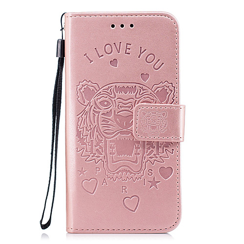 

Case For Apple iPhone X / iPhone 8 Plus / iPhone 8 Wallet / with Stand / Flip Full Body Cases Word / Phrase / Animal Hard PU Leather