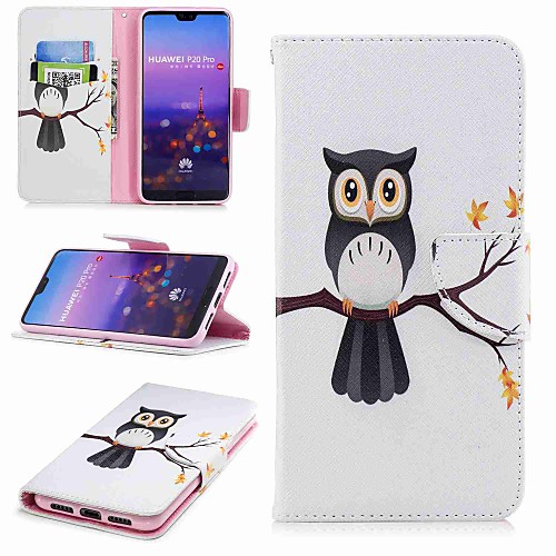 

Case For Huawei Huawei P20 / Huawei P20 Pro / Huawei P20 lite Wallet / Card Holder / with Stand Full Body Cases Owl / Tree Hard PU Leather / P10 Lite / P10