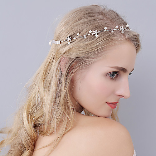 

Imitation Pearl / Rhinestone Headbands with Flower 1 PC Wedding / Party / Evening Headpiece