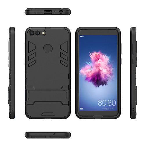 

Phone Case For Huawei Back Cover P smart 2017 Shockproof with Stand Armor Armor Hard PC