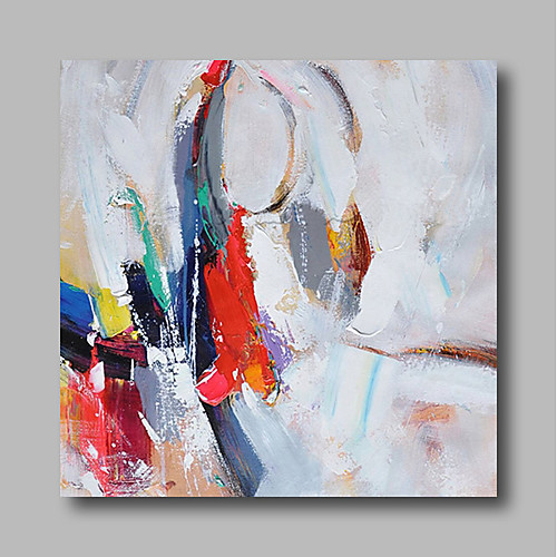 

Oil Painting Hand Painted Square Abstract Modern Stretched Canvas