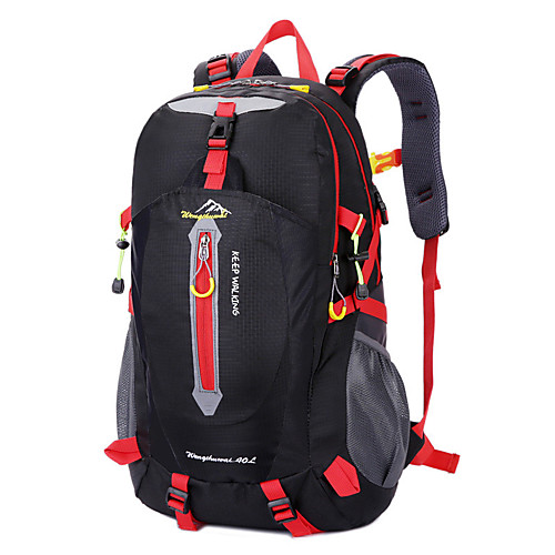 

40 L Hiking Backpack Rain Waterproof Breathable Wear Resistance Outdoor Hiking Camping School Nylon Red Blue Green