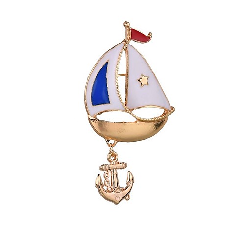 

Women's Brooches Anchor Ladies Classic Fashion Brooch Jewelry Gold For Daily