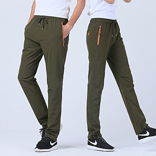 

Men's Hiking Pants Trousers Solid Color Summer Outdoor Waterproof Anatomic Design Quick Dry Breathable Spandex Pants / Trousers Bottoms Dark Grey Army Green Khaki Black Camping / Hiking Hunting