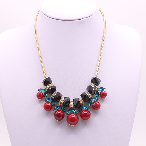 

Women's Pendant Necklace Cherry Ladies Classic Fashion Acrylic Rhinestone Alloy Gold 455 cm Necklace Jewelry 1pc For Daily