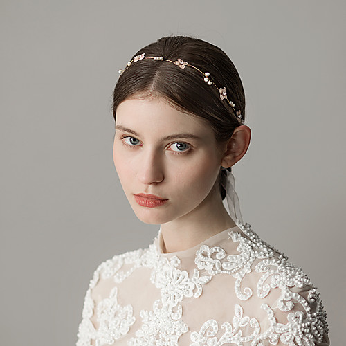 

Imitation Pearl / Rhinestone Headbands with Flower 1 Piece Wedding / Party / Evening Headpiece