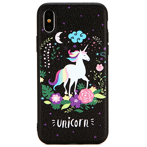 

Case For Apple iPhone X / iPhone 8 Plus / iPhone 8 Ultra-thin Back Cover Unicorn / Cartoon Soft TPU