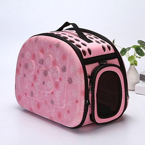 

Dog Rabbits Cat Cages Travel Carrier Bag Airline Approved Pet Carrier Waterproof Portable Travel Flower / Floral Lolita Fashion High Quality EVA Baby Pet Small Dog Black Pink Beige