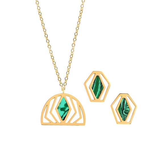 

Women's Tanzanite Stud Earrings Pendant Necklace Ladies Luxury Fashion Earrings Jewelry Green For Wedding Date