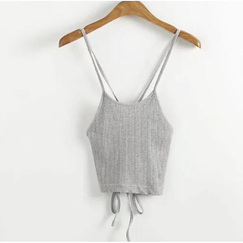 

Women's Tank Top Solid Colored Sleeveless Daily Tops White Black Gray