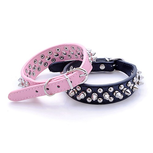 

Dog Cat Pets Collar Dog Training Collars Mini Walking Adjustable / Retractable Studded Training For Dog / Cat Casual Punk PU Leather PU Leather / Polyurethane Leather Husky Labrador Alaskan Malamute